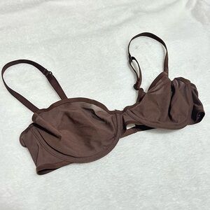 Aerie brown mesh underwire bralette